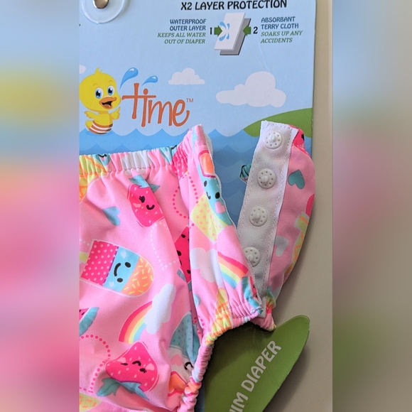 SWIM TIME, Reusable Swim Diaper, 6-12 Months/17-21 Lbs. - Picture 2 of 5